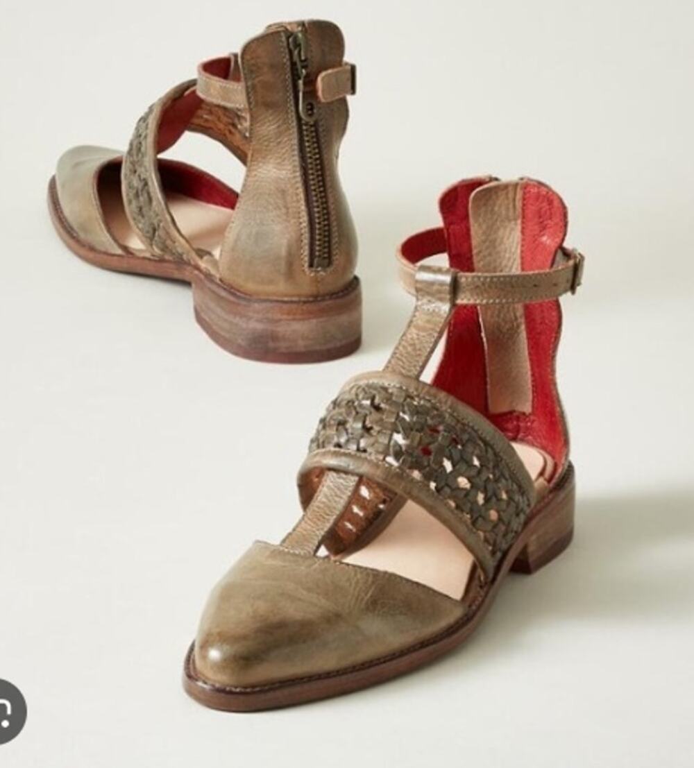 Bed|Stü Bethany woven leather T-strap shoes 9